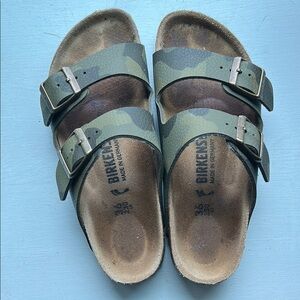 Birkenstock Green and Brown Sandals